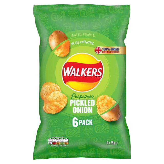 Walkers Pickled Onion Multipack Crisps GOODS ASDA