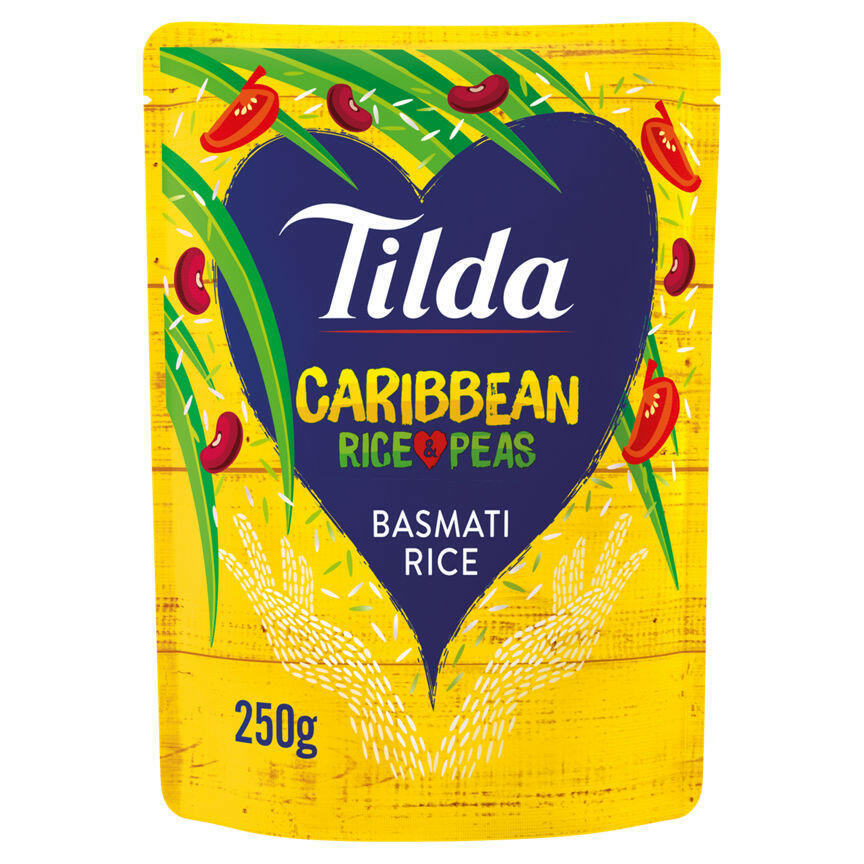 Tilda Caribbean Rice and Peas Basmati Rice Rice, Pasta & Noodles ASDA