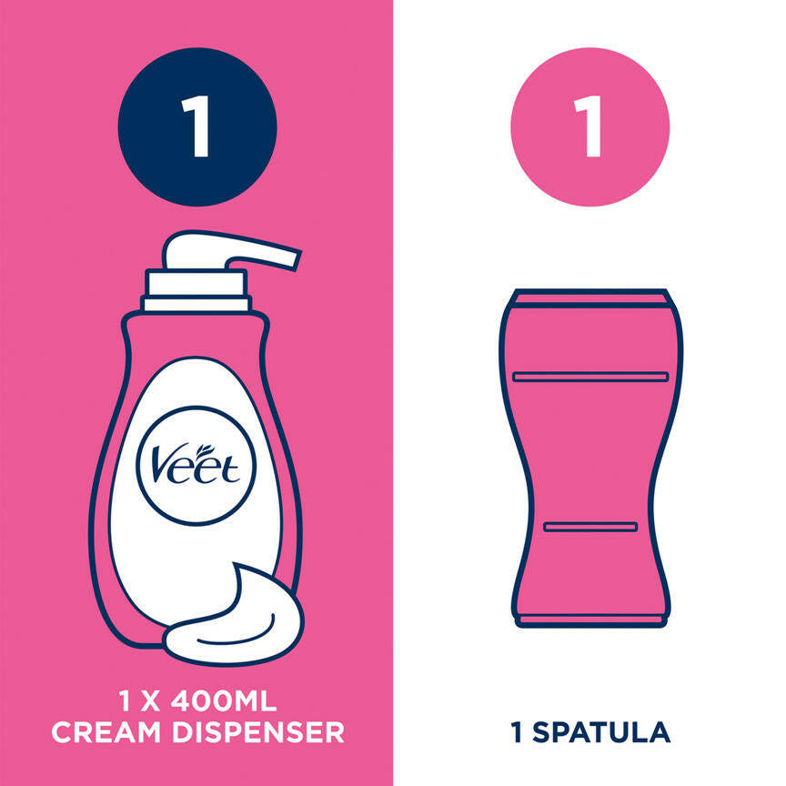 Veet Pure Hair Removal Cream Body & Legs for Sensitive Skin 400ml Women's Toiletries ASDA