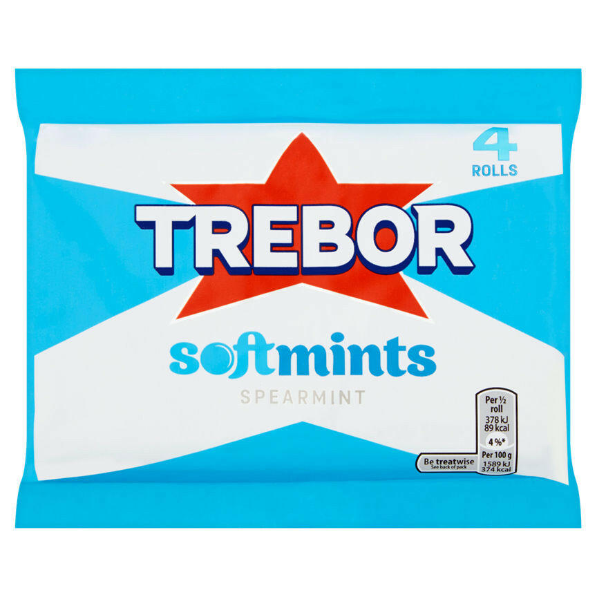 Trebor Softmints Spearmint Mints 4 Pack Snacks & Confectionery ASDA