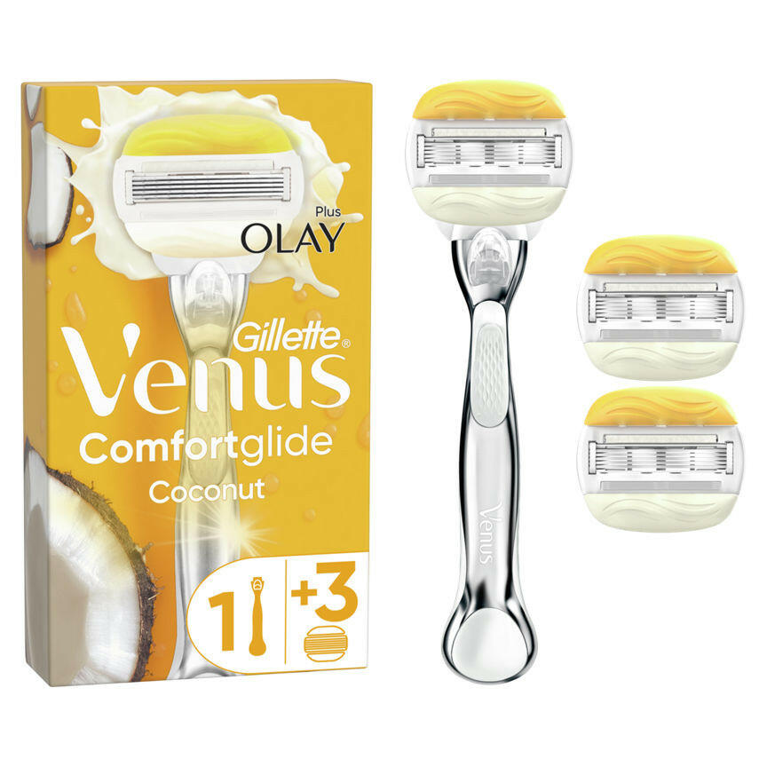 Venus Comfortglide Olay Razor for Women and 3 Razor Blades Refills Women's Toiletries ASDA