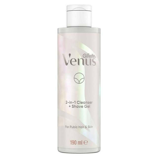 Venus for Pubic Hair, 2-in-1 Cleanser + Shave Gel 190ml women's shaving Boots