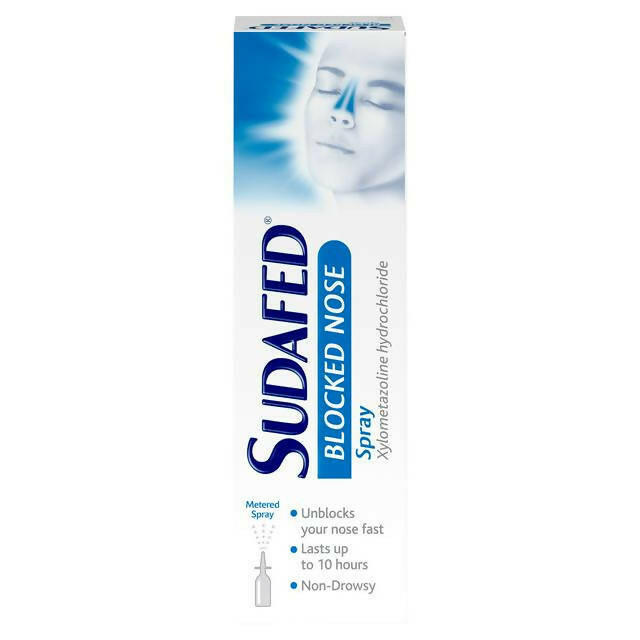 Sudafed Blocked Nose Spray- 15ml cough cold & flu Boots