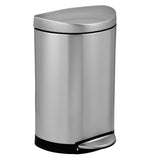 simplehuman Semi-Round Pedal Bin, Brushed Stainless Steel, 10L - McGrocer