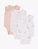 John Lewis Premature Baby GOTS Organic Cotton Giraffe Star Stripe Bodysuit, Pack of 3 - McGrocer