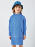 John Lewis Kids' Hooded Towelling Poncho, Blue - McGrocer