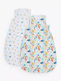 John Lewis Animals Baby Sleeping Bag, 1.5 Tog, Pack of 2, Multi - McGrocer