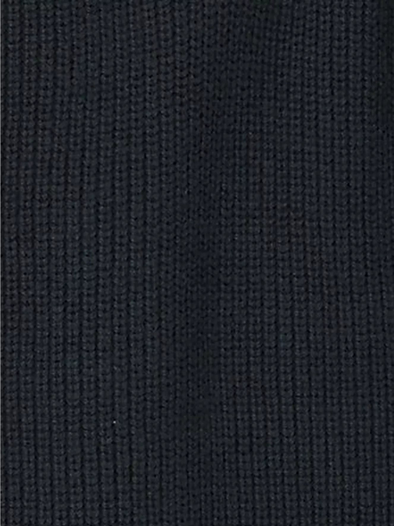 John Lewis Cotton Cashmere Half Zip Rib Knit Collar Jumper, Seal Grey - McGrocer