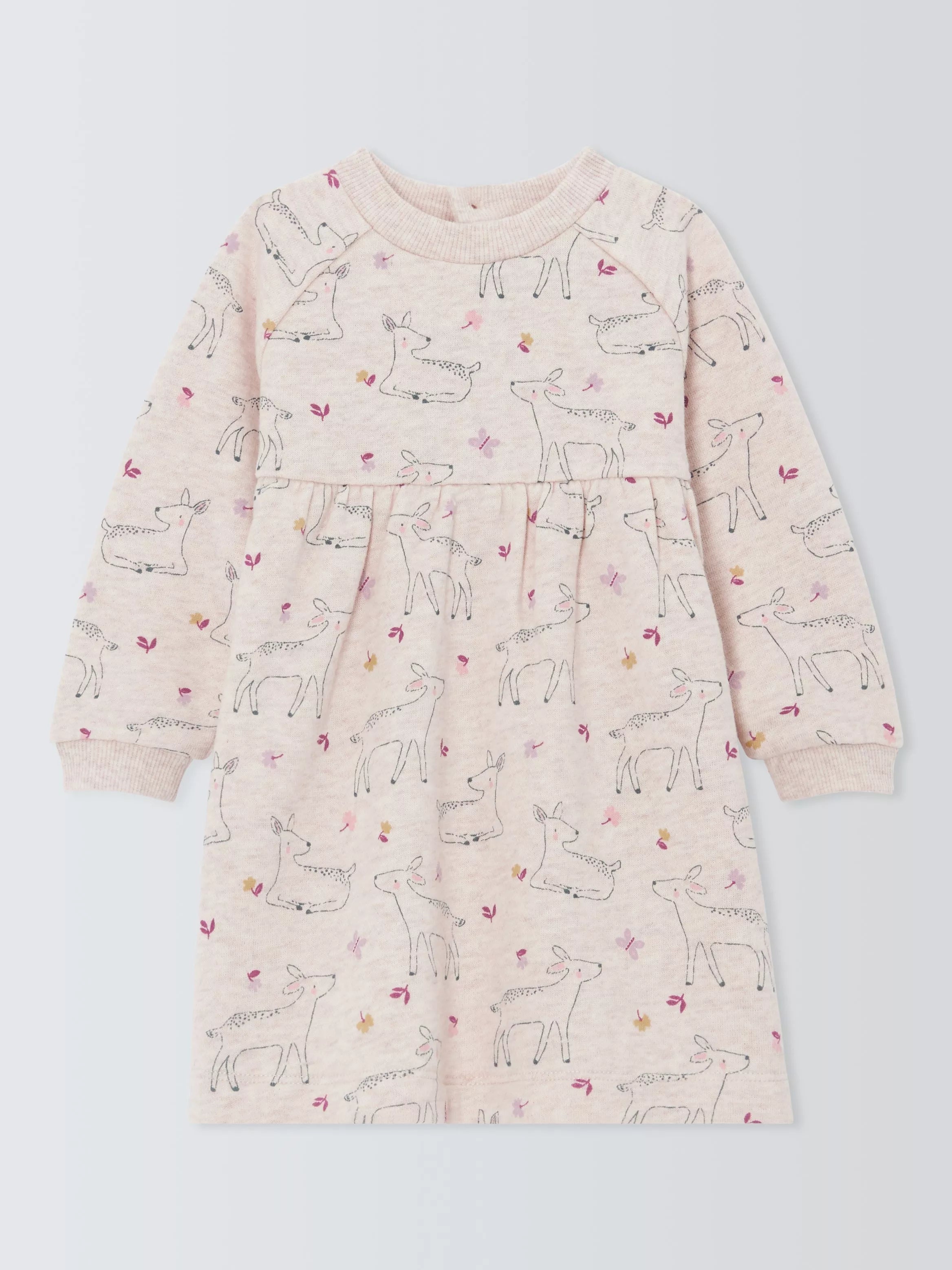 John Lewis Deer Print Sweater Dress, Multi - McGrocer