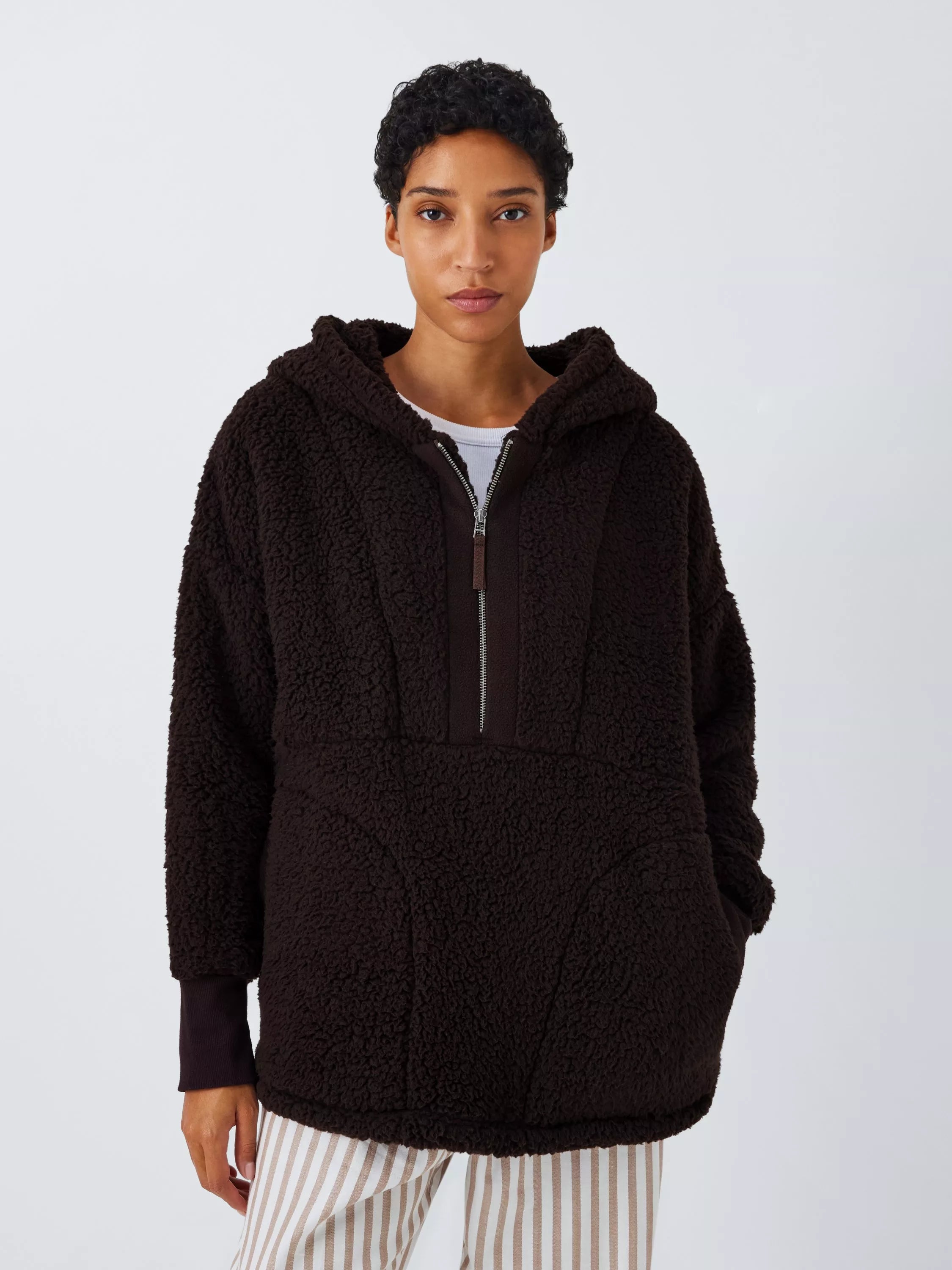 John Lewis Half Zip Borg Lounge Top - McGrocer
