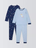 John Lewis Kids' Celestial/Fairy Pyjamas, Pack of 2, Blue - McGrocer