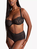 Panache Allure Balcony Bra, Black/Latte - McGrocer
