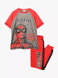 Brand Threads Kids' Spider-Man Cotton Jogger Set, Red - McGrocer