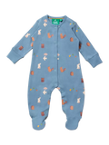 Little Green Radicals Baby Woodland Organic Cotton Sleepsuit, Woodland Folk - McGrocer