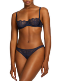 Coco de Mer Beatrice Brazilian Knickers, Navy - McGrocer