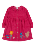 Frugi Kids' Coco Organic Cotton Corduroy Dress, Lingonberry - McGrocer