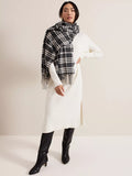 Phase Eight Check Scarf, Black/White - McGrocer