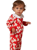 Angel & Rocket Baby Collar Babygrow, Red/Multi - McGrocer