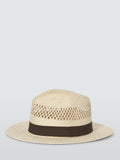 Wide Straw Fedora Natural