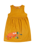 Frugi Kids' Lovely Lily Cord Dress, Gold - McGrocer