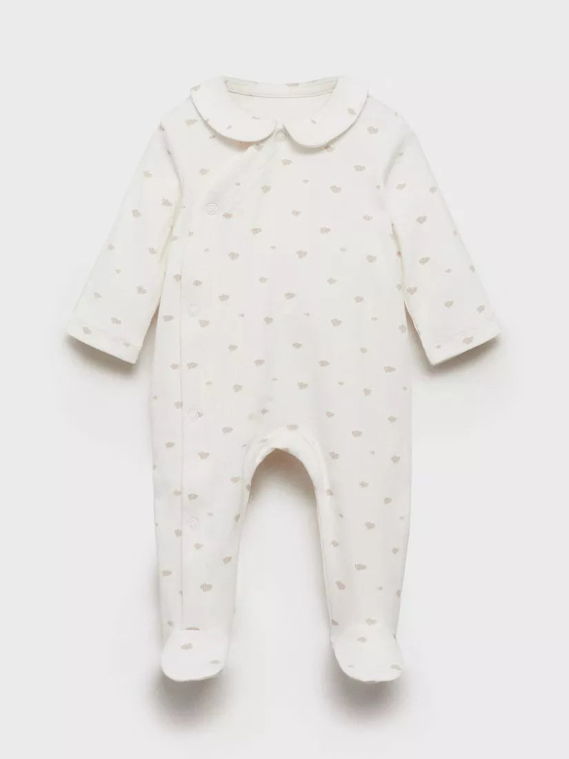 Mango Baby Clouds Sleepsuit, Natural White - McGrocer