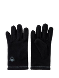 Benetton Kids' Fleece Gloves, Black - McGrocer