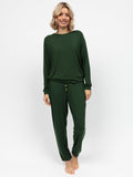 Cyberjammies Slouch Long Pyjama Set Olive