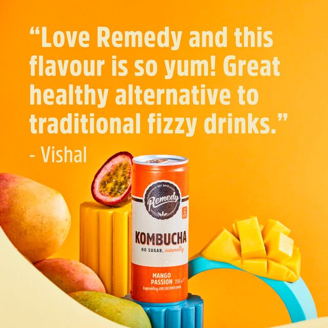 Remedy Kombucha Mango Passion Multipack   4 x 330ml - McGrocer