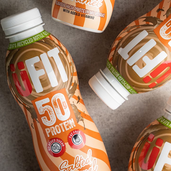 UFIT High Protein Shake Salted Caramel 500ml GOODS Holland&Barrett Salted Caramel