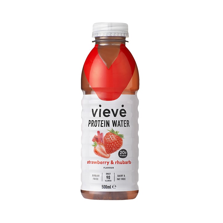 Vieve Strawberry & Rhubarb Protein Water 500ml GOODS Holland&Barrett Strawberry & Rhubarb