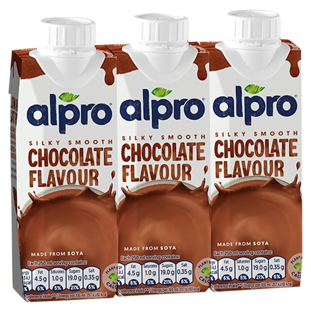 Alpro Soya Chocolate Long Life Drink   3 x 250ml - McGrocer