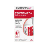 BetterYou D3000 + K2 Vitamin D + K2 Daily Oral Spray 12ml