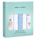 aden  anais Essentials 5 Pack Cotton Muslin Squares - Natural History