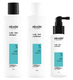 Nioxin Scalp  Hair Thickening System 3 for Coloured dry and damaged hair Treated Hair with Light Thinning Trial Kit