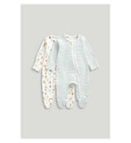 Mothercare Dino Zipped Sleepsuits 2 Pack