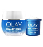 Olay Hyaluronic Acid Day Cream 50ml  50ml Refill Bundle