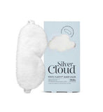 Silver Cloud White Fluffy Satin Sleep Eye Mask