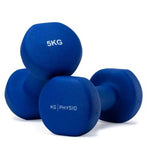 KG Physio 5KG Dumbbells Navy Blue