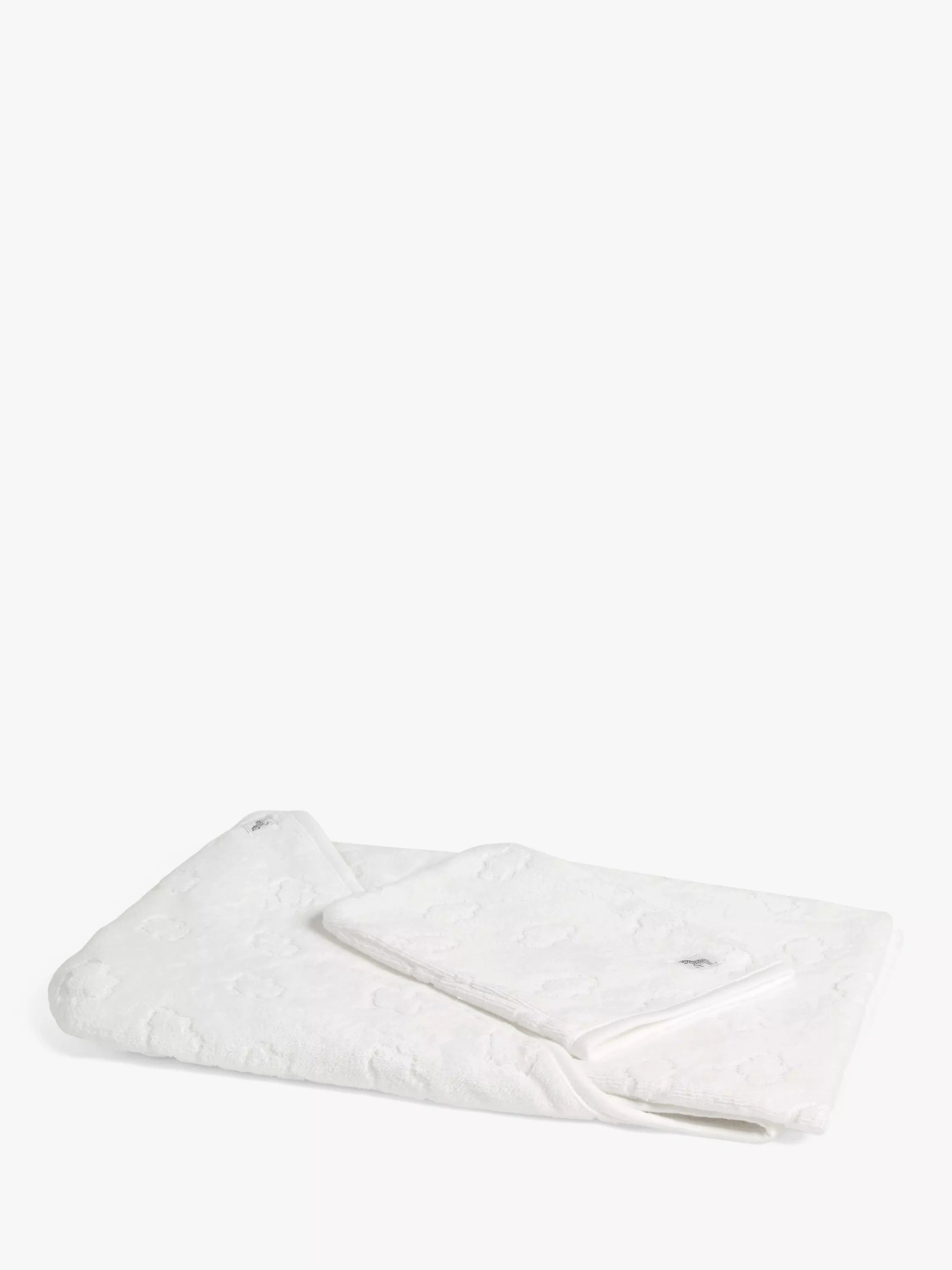 John Lewis Baby Hooded Towel & Wash Mitt Set, White - McGrocer