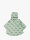 John Lewis Rainbow Hooded Baby Bath Towelling Poncho, 0-2 years, Green - McGrocer