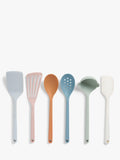 Kitchen Utensils With Silicone Heads Set Of 6 Pastels