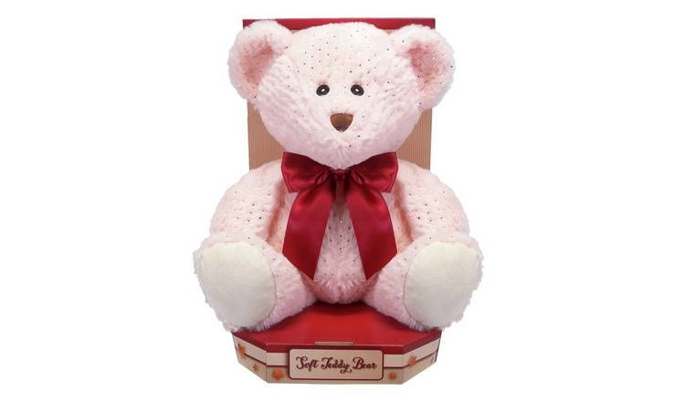 10inch Bear Soft Toy - Pink - McGrocer