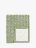 John Lewis Cable Knit Sherpa Fleece Baby Blanket - McGrocer