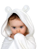 Shnuggle Baby Wearable Hooded Bath Towel, White - McGrocer