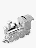 Treat Republic Personalised Silver Plated Train Money Box, Silver - McGrocer