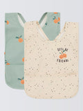 John Lewis Oranges Spot Print Weaning Bib, Pack of 2, Multi - McGrocer
