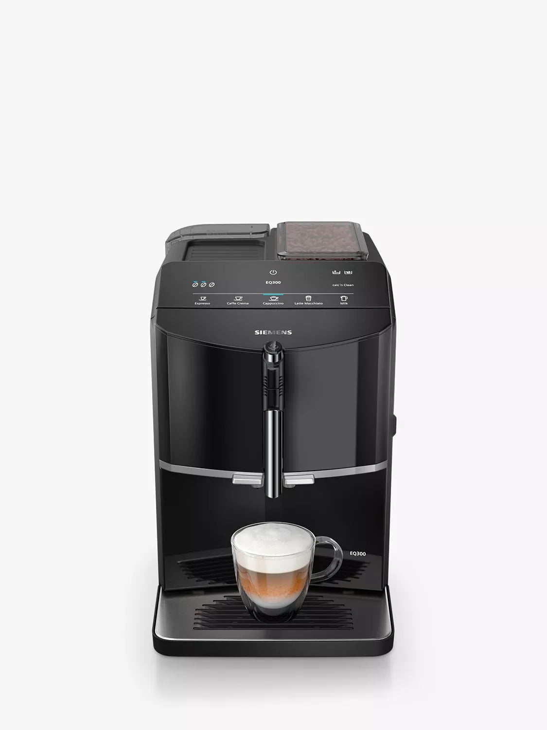 Siemens EQ300FL Automatic Coffee Machine, Black - McGrocer