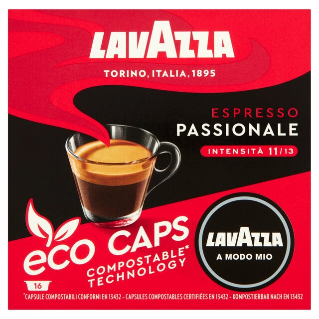 Lavazza A Modo Mio Compostable Passionale Coffee Capsules   16 per pack - McGrocer