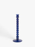 Glass Bobbin Candlestick Holder