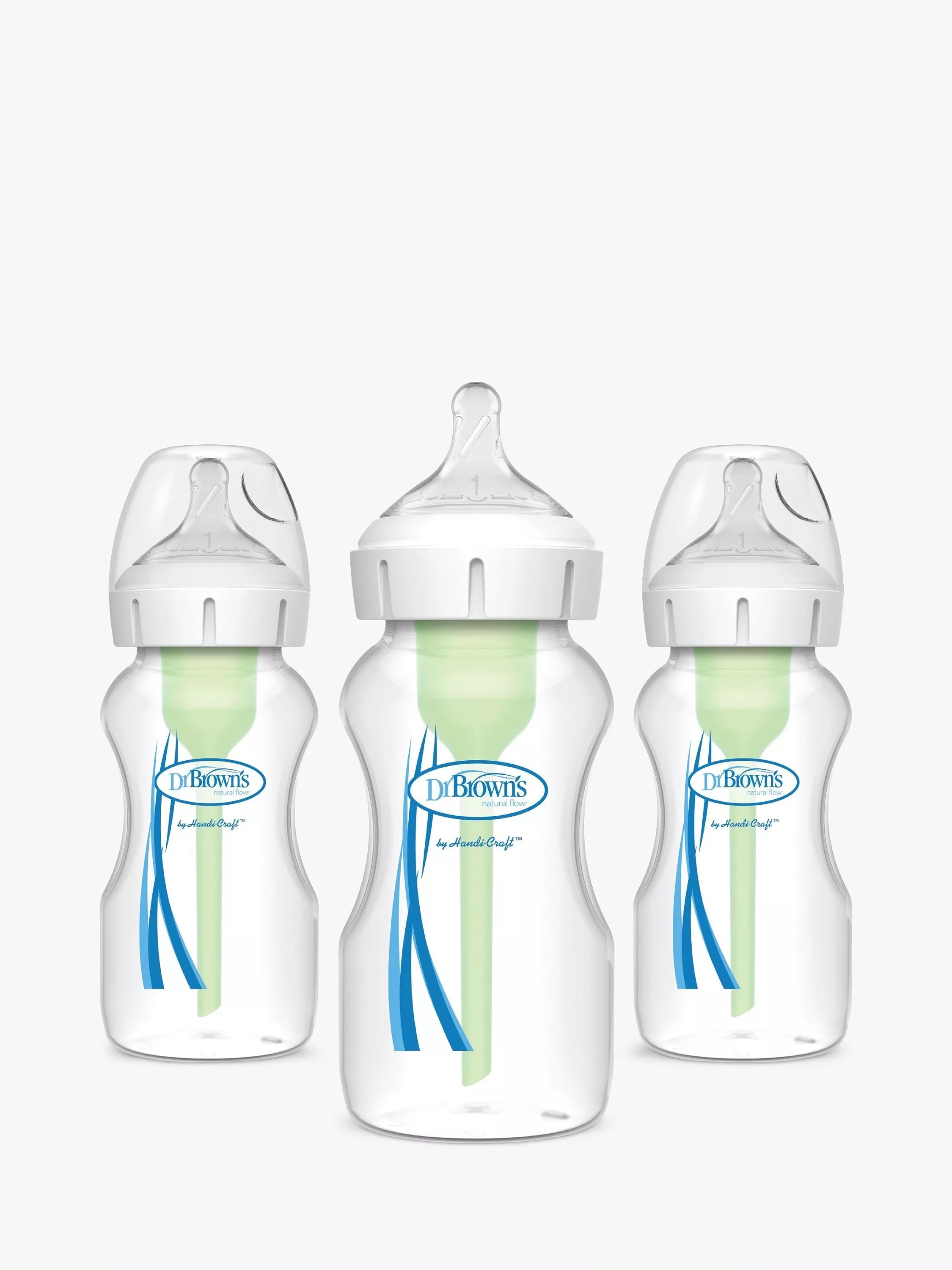 Dr Brown's Options+ Anti-Colic Bottles, Pack of 3, 270ml - McGrocer